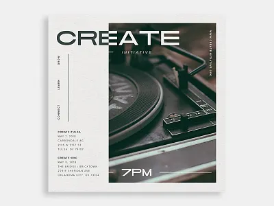 Create Initiative Gathering album create design layout oklahoma city photoshop poster promo record social tulsa