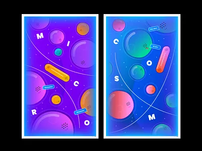 Microcosm character colors colour illustraion microcosm poster series typogaphy underwater