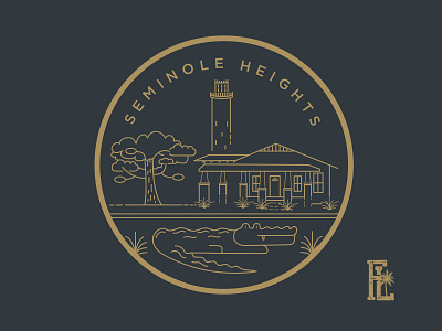 The Identity Concept | Seminole Heights aligator bungalow culture florida heights hyde park line art live oak neighborhood seminole south tampa st. petersburg tampa tampa bay temple terrace typography usf water