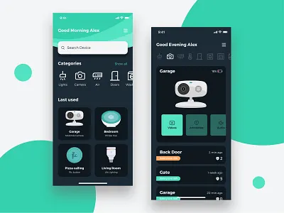 Smart Home App app art brand brand identity branding design flat design graphic icons set illustration illustrations remote control sketch smart device smart home smarthome turquoise ui ui design uiux