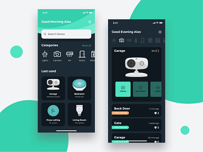 Smart Home App app art brand brand identity branding design flat design graphic icons set illustration illustrations remote control sketch smart device smart home smarthome turquoise ui ui design uiux