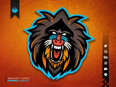 Mandrill Baboon Logo design esports logo gaming logo illustration inspiration logo design symbol logo logo design logos logotype mandrill mandrill logo mascot design mascot logo mascot logo design monkey monkey logo