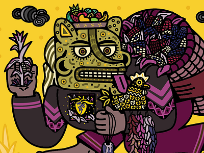 G&G chicken corn digitalart fruit heart illustraion illustrator mask print