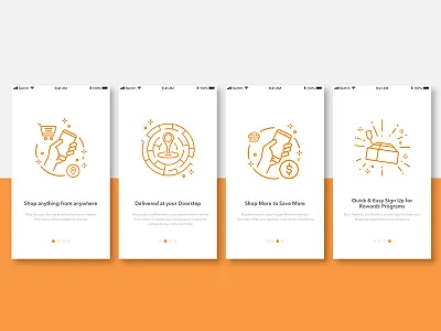 Onboarding Screen For Shopping App app onboarding screen shopping uidesign