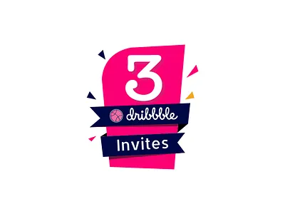 3 Dribbble Invites invitations invite invites invites giveaway ui ux vector