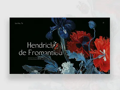 A still life with flowers in a silver vase. design flowers minimalism simple ui web website