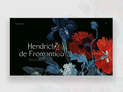 A still life with flowers in a silver vase. design flowers minimalism simple ui web website