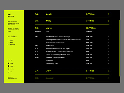 Daily UI #38 // Calendar calendar design calender clean ui daily ui dark ui gaming gaming website layout minimal product design typography ui userinterface web design website