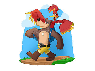 Banjo Kazooie redesign banjo kazooie character design illustration redesign video games