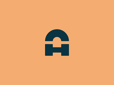 Anthony Creative House a branding c h logo minimal monogram navy tan