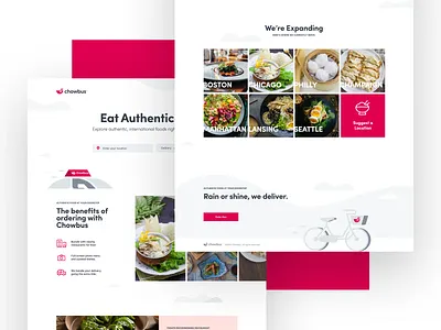 Chowbus Website agency agency branding bike branding car chowbus delivery food logo ui ux website website builder