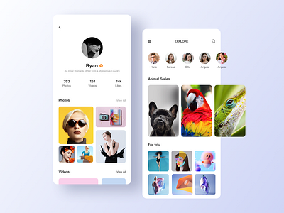 A Social App. app design icon logo popular ui ux web