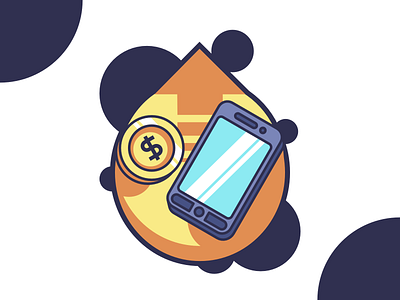 Smartphone Upgrade affinity affinitydesigner arrow coin design designer flat flat design illustration money smartphone upgrade vector