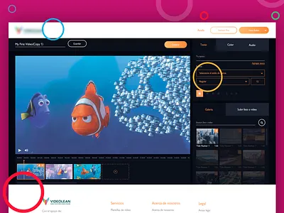 Simple Video Editor dashboard flat movie online video video editor