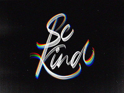 Be Kind calligraphy lettering procreate