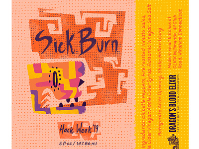Hot Sauce Label burn hack hack week hot dog hot sauce sick