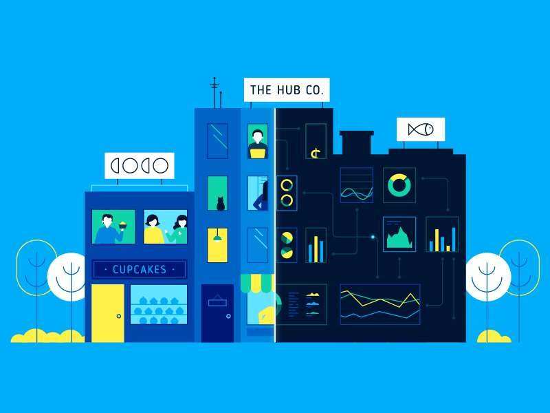 The HUB animation character design illustration loop motion motion graphic motionstory