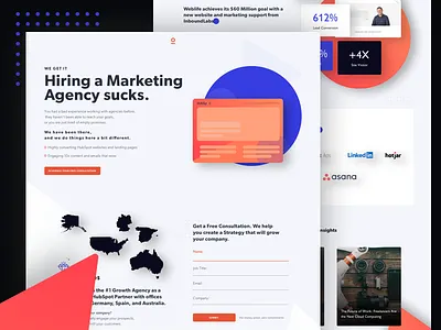 Marketing Landing Page colors flat form landing landing page landing page design landingpage marketing ui web