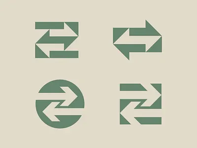 Reversed Arrows arrow arrow logo branding concept direction icon idea logo map monocolor negative space practice sign symbol