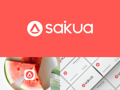 saikua brand design branding business card icon logo red ui watermelon