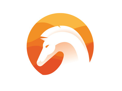 Desert Horse agency app arabic brand desert desing free horse icon identity design illustration logo logo design logotype mark orange run typography ui vector