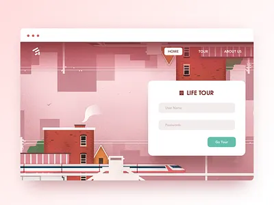 LIFE TOUR ui ux 插图 设计