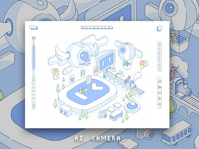 Xiaodu AI Camera ai app baidu branding cartoon children china culture design flat illustration ui ux vector web website 人工智能 平面