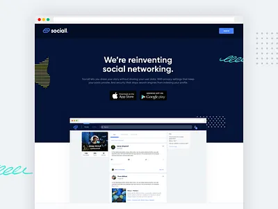 Sociall - Web & App Design / Development app branding design flat minimal ui ux website
