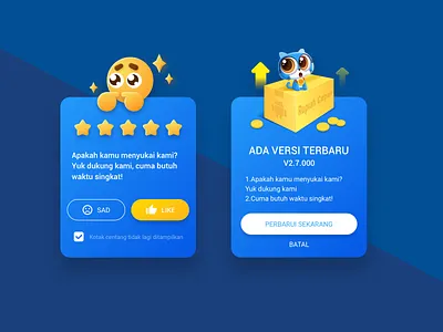 Star rating and upgrade design gui icon ui ux