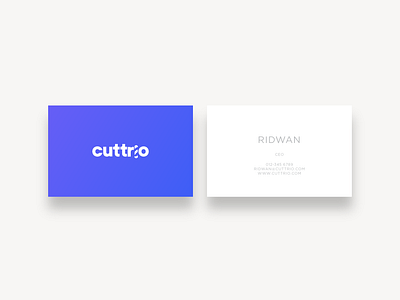 Cuttrio - Namecard Design businesscard design logo logo design logomark logotype minimalism name card namecard namecard design