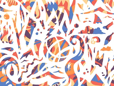 Island Vibe Pattern drawing illustration ipadpro kauai monsters pattern patterns surface pattern tropical wallpaper