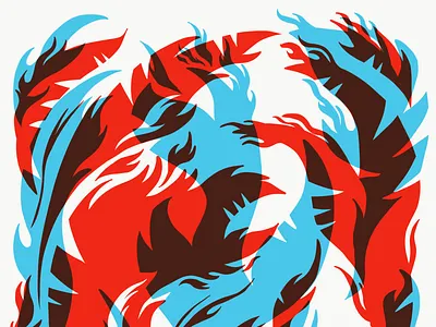 Fiery | Feathery | Fronds adobedraw drawing illustration ipadpro pattern surface pattern vector art