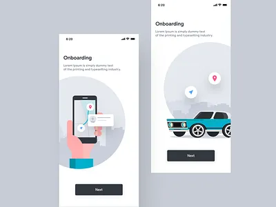 Taxi App Onboarding cab car design illustration map onboarding taxi app ui ui kit vector walkthrough welcome screen