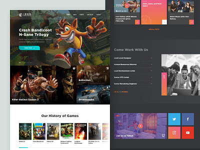 Iron Galaxy Studio clean design entertainment gaming minimal ui web webdesign