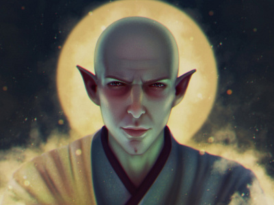 Dragon Age Solas Fan Art digital art digital drawing digital illustration digital painting dragon age dread wolf elf fen harel illustration solas