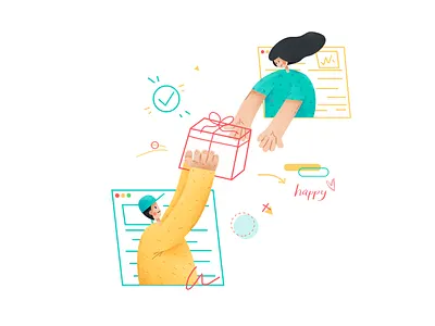 present1 design illustration poster ui