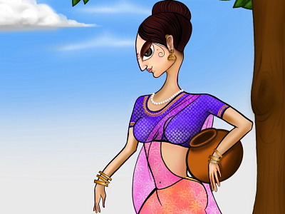 Radha. digitalart digitalmadhubani ipadpro procreate radha shashikalsha