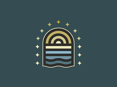 Sunset badge bild graphicdesign logo logodesign nature outdoor outdoorbadge staybold thicklines