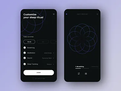 Sleep Booster: Customization Screen app clean design illustration typography ui