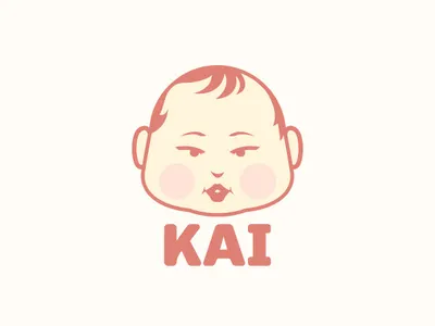 Kai flat icon illustration logo vector