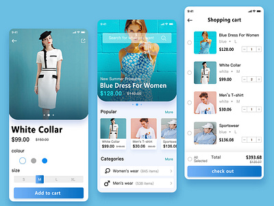 Clothing APP ui ux 设计