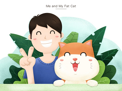 illustration cat cute design illustration