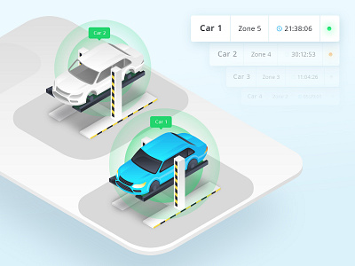 Isometric car illustration car design facility illustration isometric production line tracking vector website illustration wip work in progress