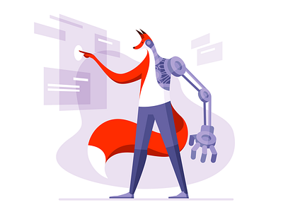 Fox 3 icon illustration vector