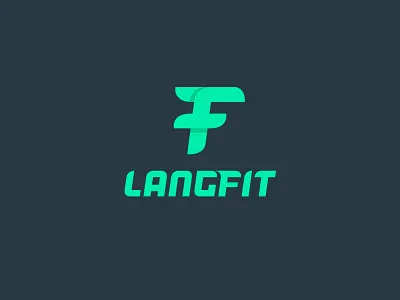 Langfit brand design education fitness green language logo logotype mark style