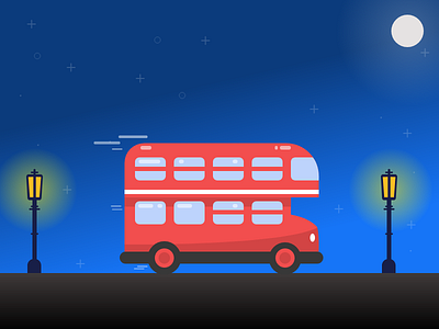 London bus - vehicle flat 2d 2d vector illustration vehicle