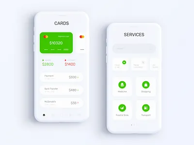 Privat24 Banking App - Cards & Services account app bank banking business card clean currency data design experience finance fintech inspiration interaction interface minimal mobile ui ux