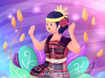 34HPI - Sumatra Utara culture dance design digital flat flat illustration illustration indonesia nusantara simple sumatra