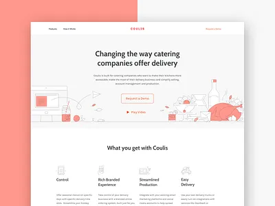 Coulis Website artwork artworks branding clean crisp design drawing icons illustration illustrations landing page logo sharp simple ui web web design web page webdesign website