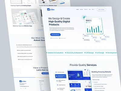 Creative Design Agency Landing Page Website agency agency landingpage creative agency design digital agency graphic design home page landing page personal branding portfolio studio ui uidex ux we design web website
